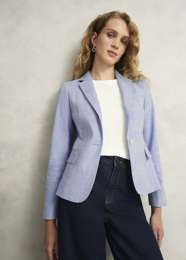Hobbs Blake Jacket Blue Ivory