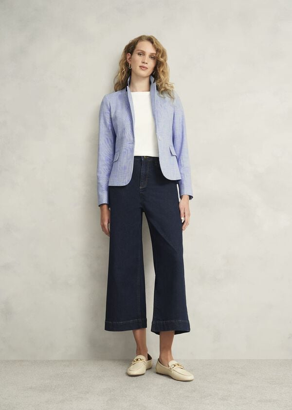 hobbs Blake Jacket Blue Ivory