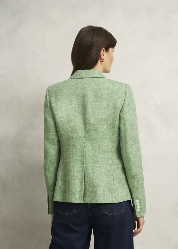 Hobbs Blake Linen Jacket Laurel Green