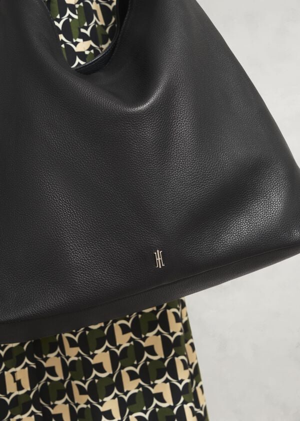 Hobbs Blakely Leather Shoulder Bag Black