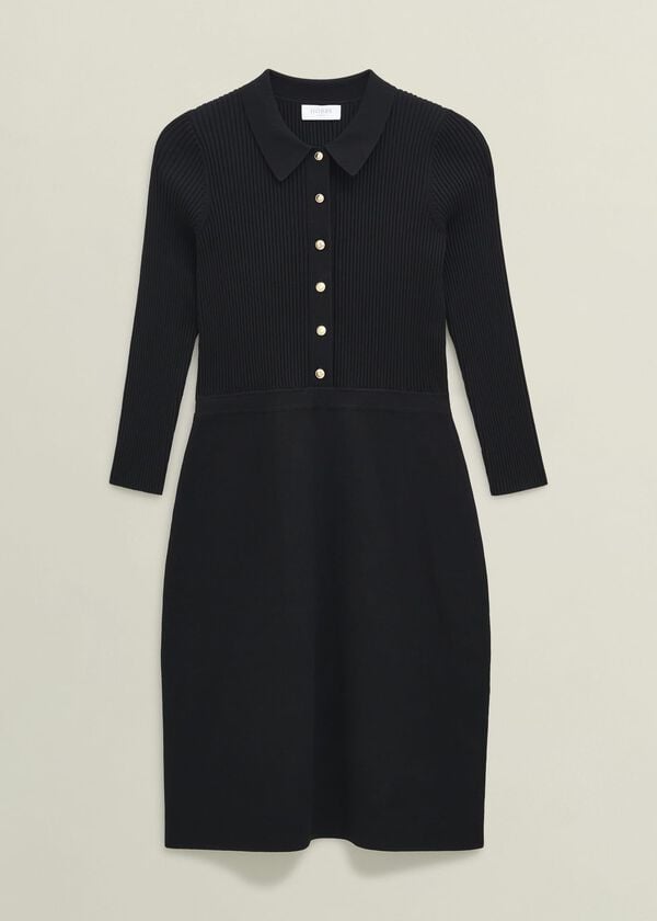 Hobbs Blanche Knitted Dress Hobbs Black