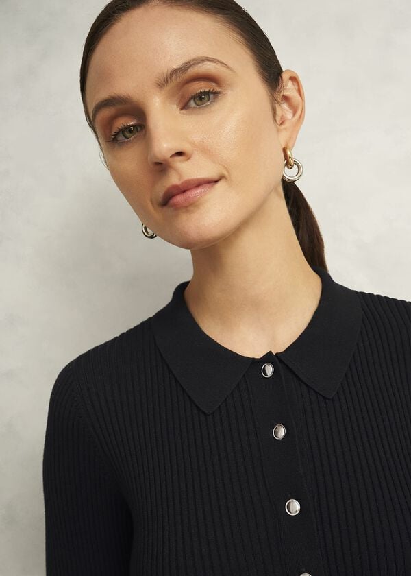 Hobbs Blanche Knitted Dress Hobbs Black