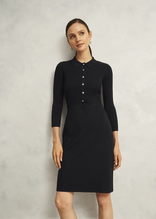 hobbs Blanche Knitted Dress Hobbs Black