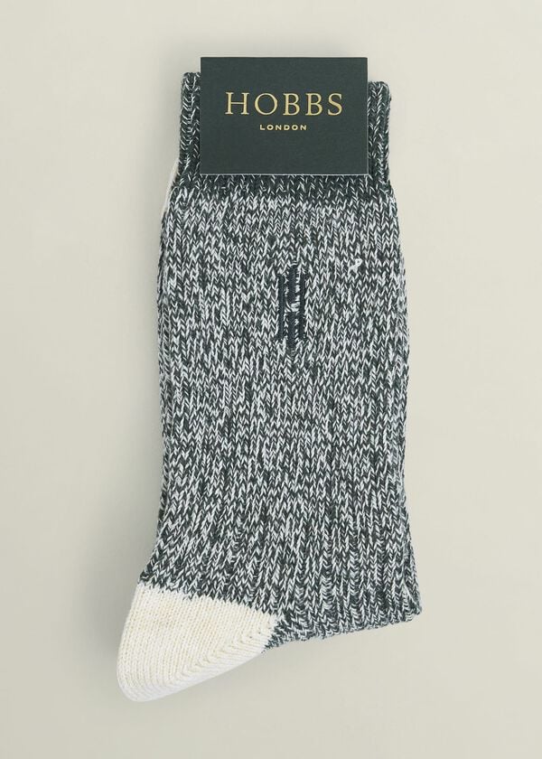 Hobbs Boot Single Socks Green Multi