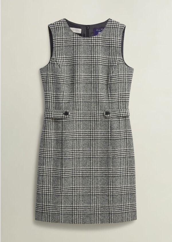 Hobbs Brea Wool Dress Black White