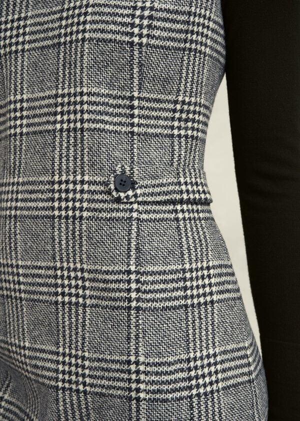 Hobbs Brea Wool Dress Black White