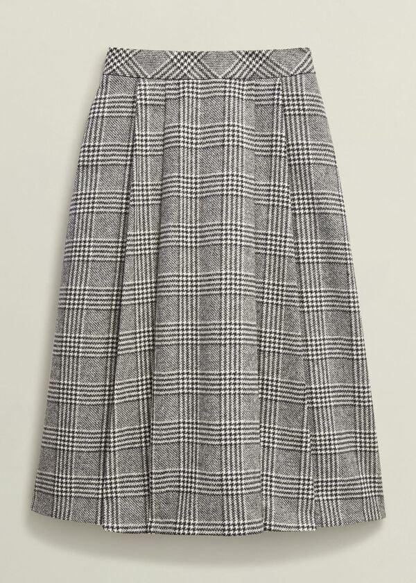 Hobbs Brea Wool Full Skirt Black White