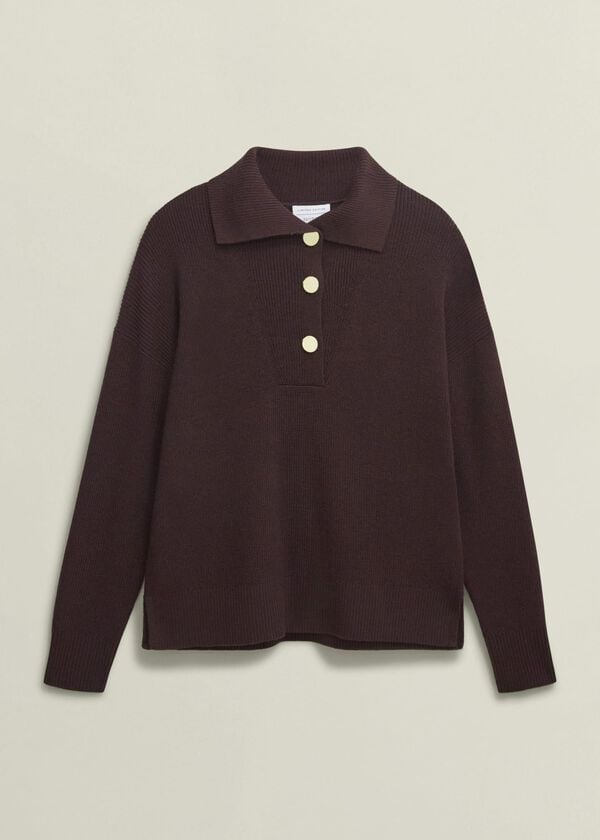 Hobbs Brenna Merino Wool Jumper Malbec