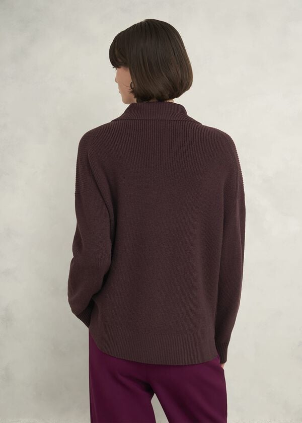 Hobbs Brenna Merino Wool Jumper Malbec