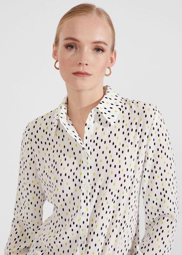 Hobbs Brenna Shirt Ivory Lime