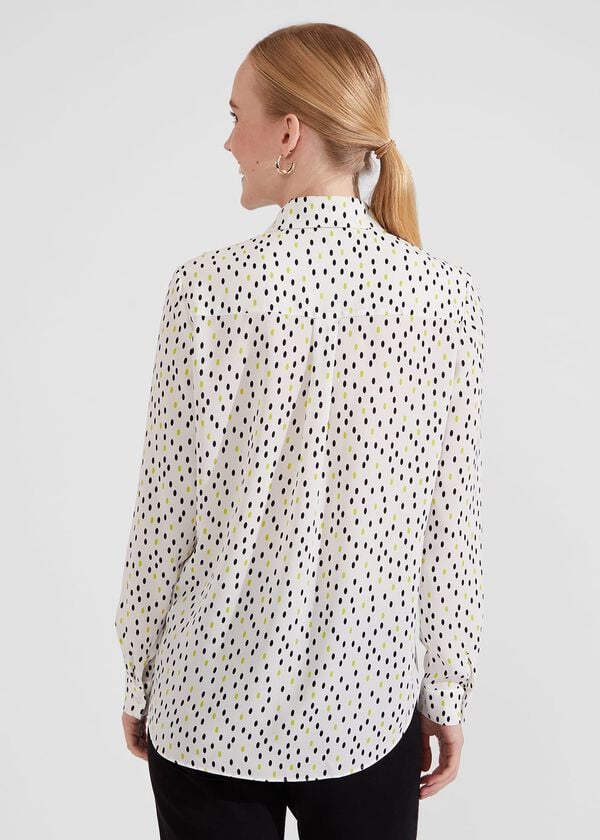 Hobbs Brenna Shirt Ivory Lime