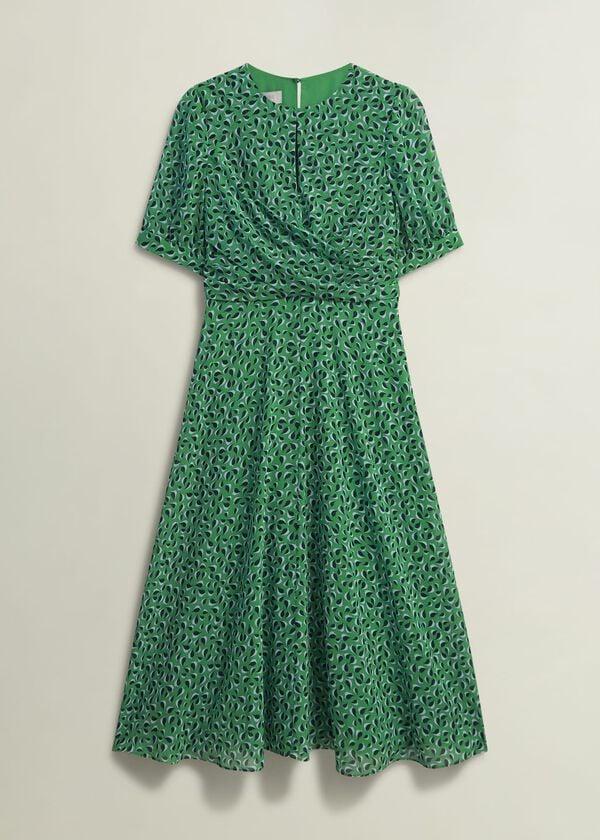 Hobbs Bridget Dress Green Multi