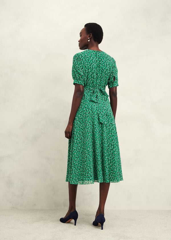 Hobbs Bridget Dress Green Multi