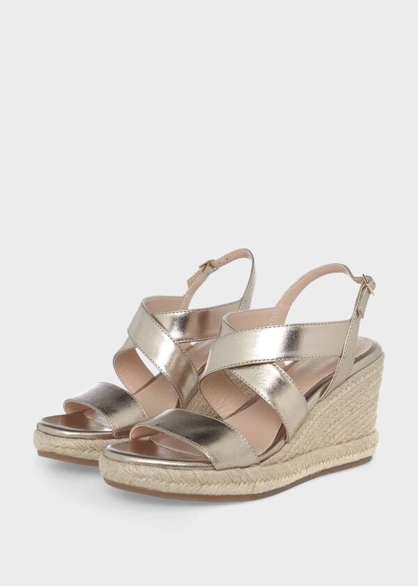 Hobbs Bridgette Espadrille Pale Gold