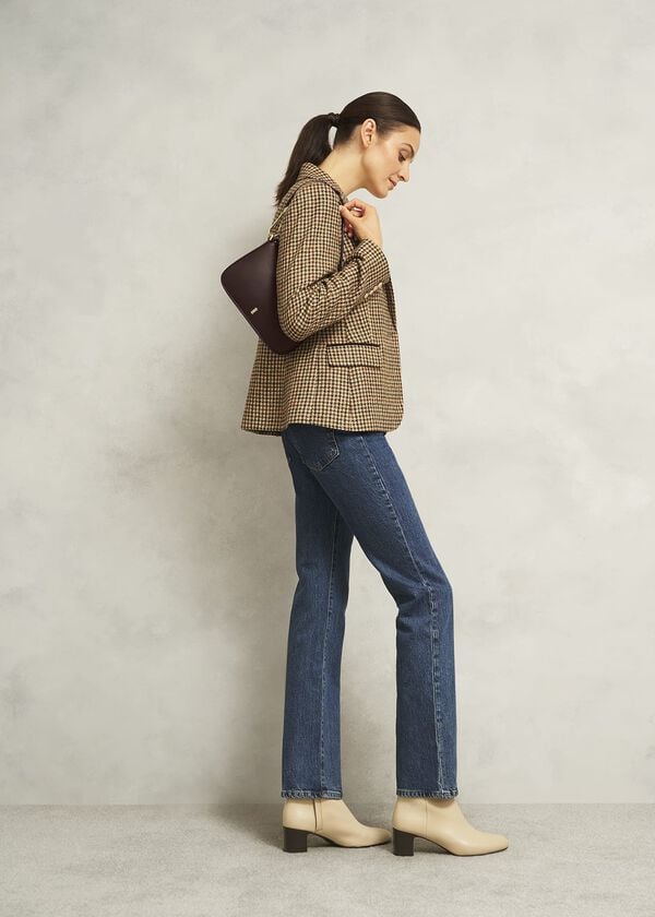 Hobbs Briella Leather Bag Chocolate Brown