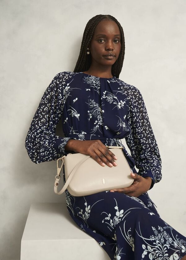 Hobbs Briella Leather Bag Light Beige