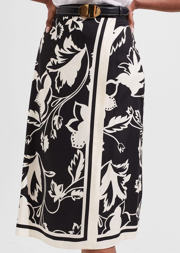 Hobbs Brigitte Skirt Black Cream
