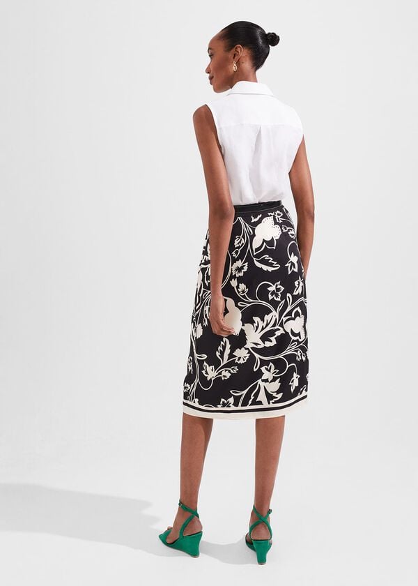 Hobbs Brigitte Skirt Black Cream
