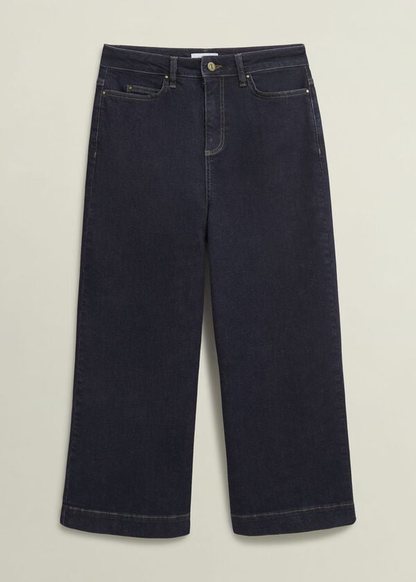 Hobbs Brinley Crop Wide Leg Jeans Indigo