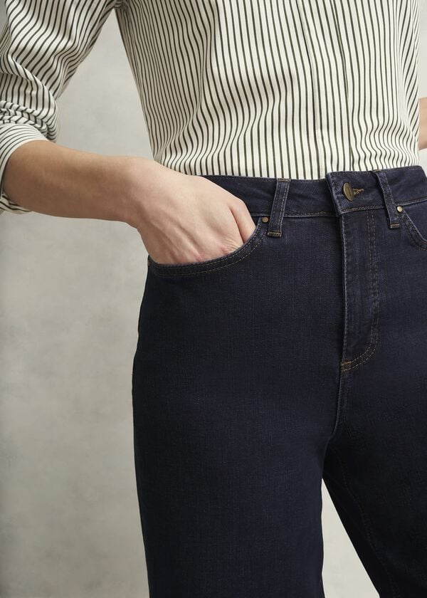 Hobbs Brinley Crop Wide Leg Jeans Indigo