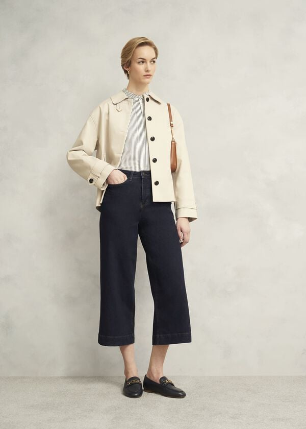 hobbs Brinley Crop Wide Leg Jeans Indigo