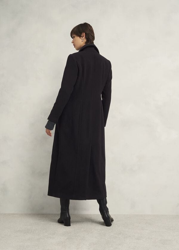 Hobbs Brittany Wool Blend Maxi Coat Black
