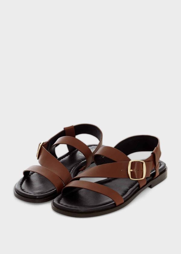 Hobbs Brooke Leather Sandals Tan