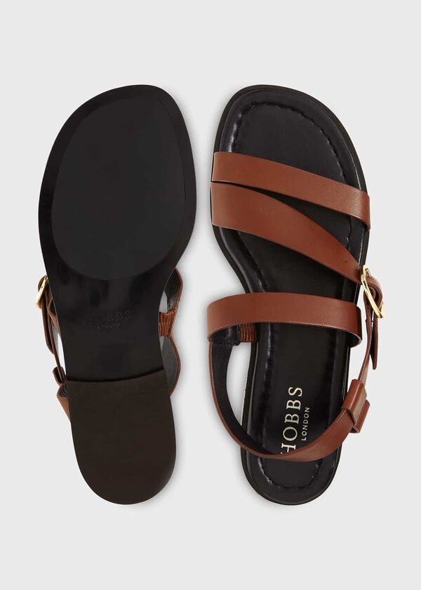 Hobbs Brooke Leather Sandals Tan