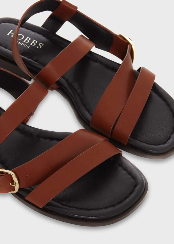 Hobbs Brooke Leather Sandals Tan