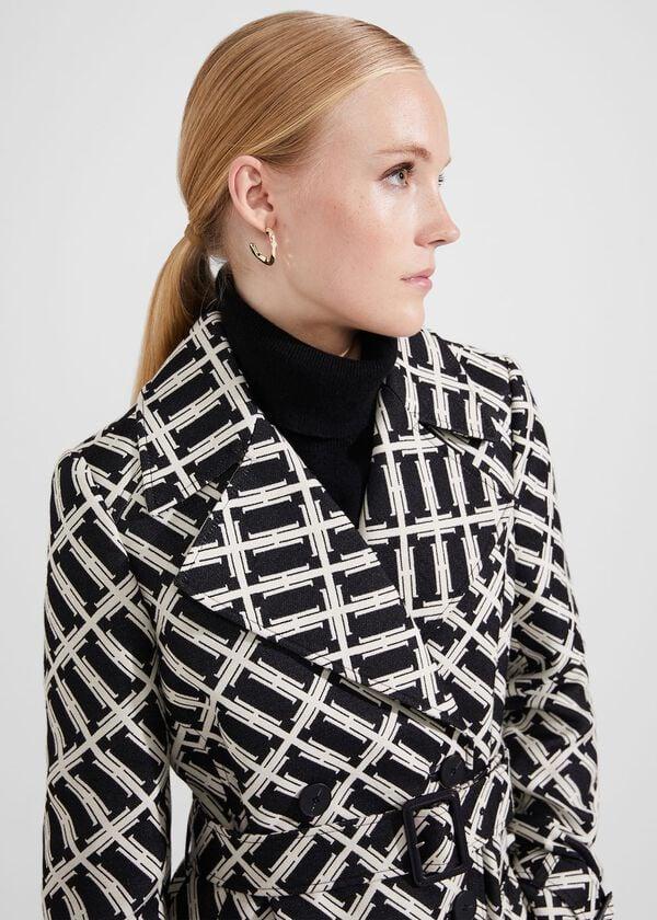 Hobbs Brooke Trench Coat Black Ivory
