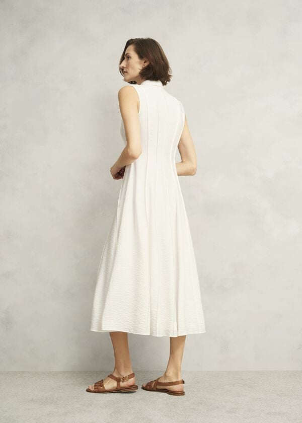 Hobbs Burghley Seam Detail Shirt Dress Ivory