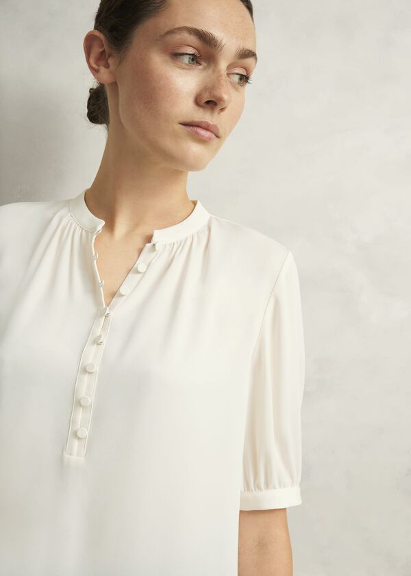 Hobbs Buttercream Azalea Blouse Buttercream