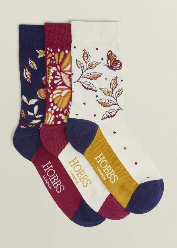 hobbs Butterfly Sock Set Multi