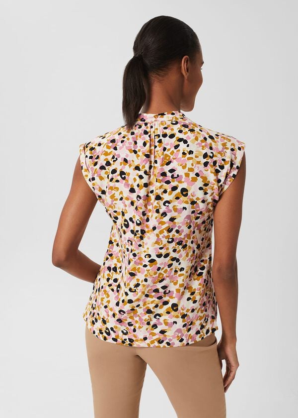 Hobbs Cala Blouse Ivory Multi
