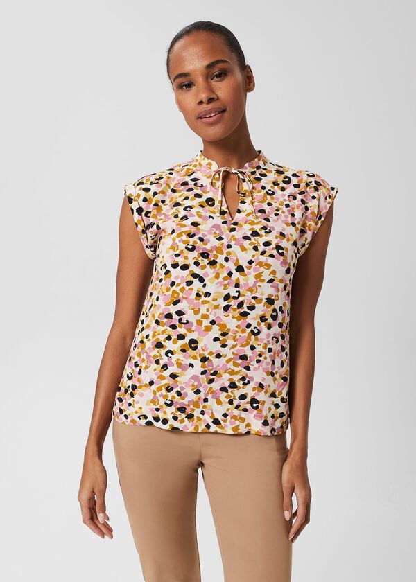 hobbs Cala Blouse Ivory Multi