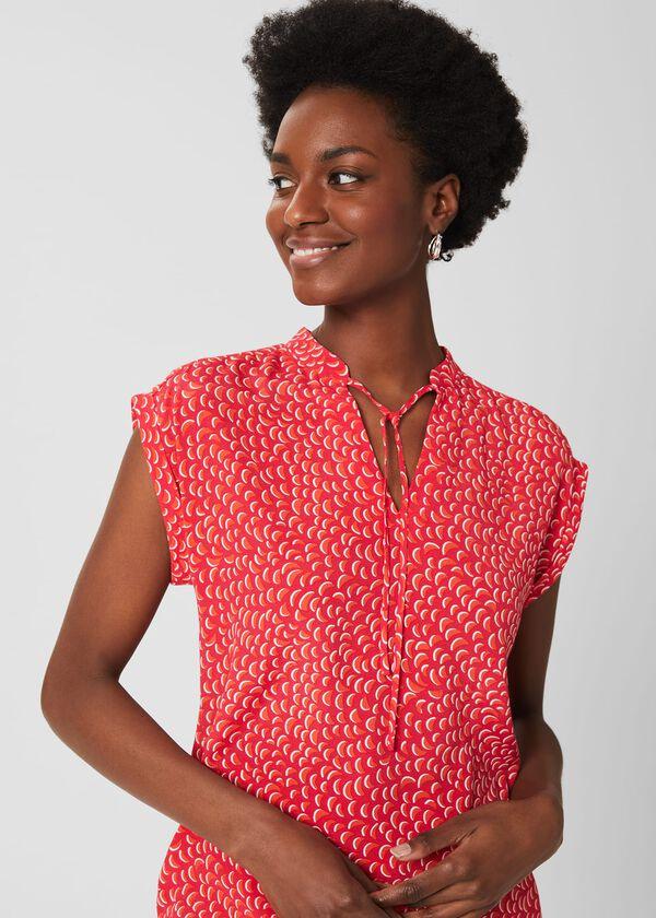 Hobbs Cala Blouse Pink Orange