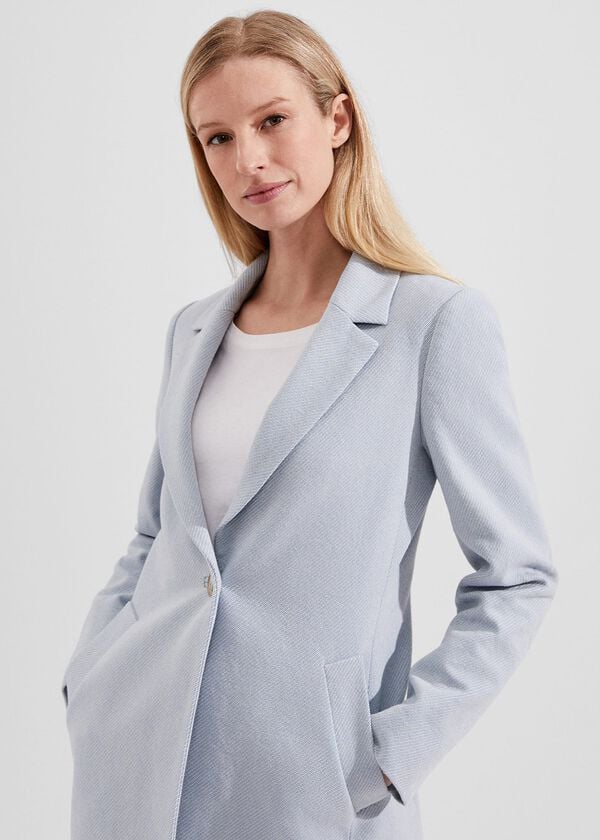 Hobbs Camellia Coat Pale Blue