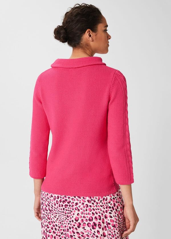 Hobbs Camilla Cotton Jumper Azalea Pink