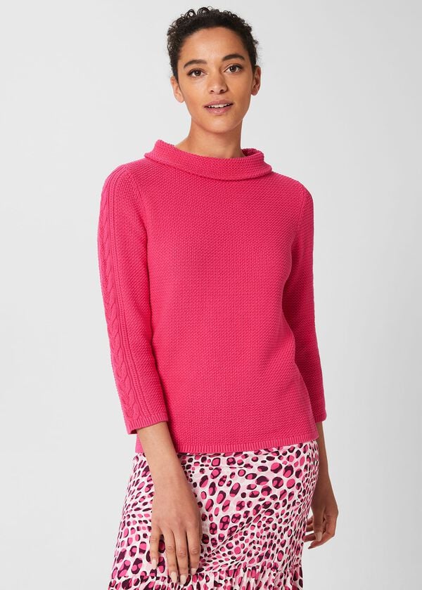 hobbs Camilla Cotton Jumper Azalea Pink