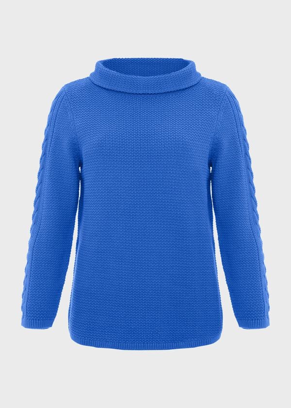 Hobbs Camilla Cotton Jumper Fjord Blue