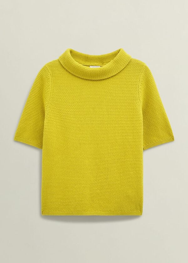Hobbs Camilla Cotton Jumper Gold Chartreuse