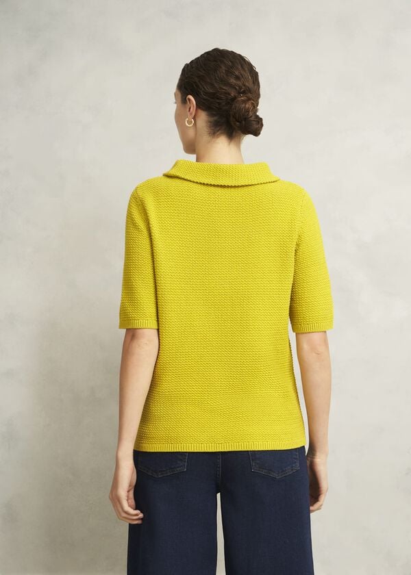 Hobbs Camilla Cotton Jumper Gold Chartreuse