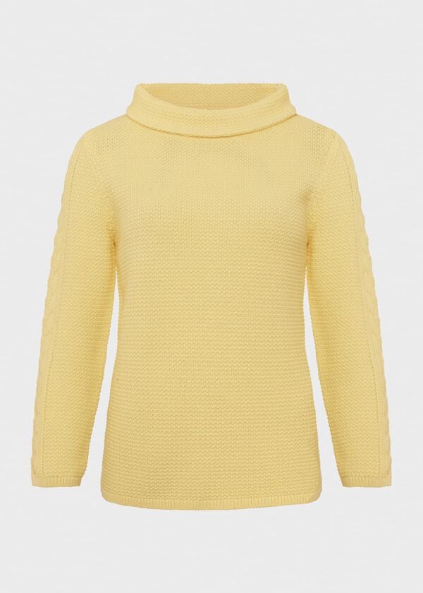 Hobbs Camilla Cotton Jumper Lemon Zest