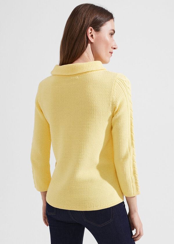 Hobbs Camilla Cotton Jumper Lemon Zest