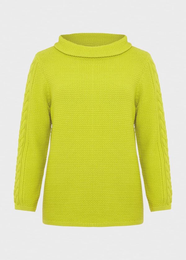 Hobbs Camilla Cotton Jumper Lime