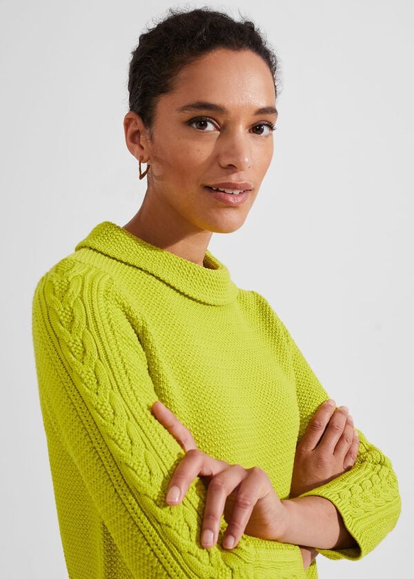 Hobbs Camilla Cotton Jumper Lime