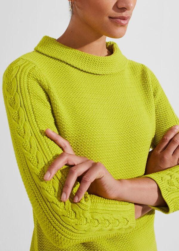Hobbs Camilla Cotton Jumper Lime