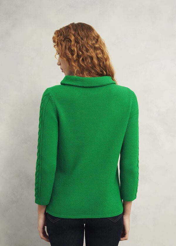 Hobbs Camilla Cotton Jumper Lush Green