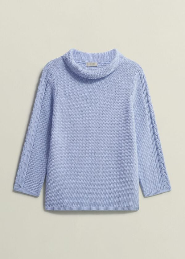 Hobbs Camilla Cotton Jumper Muscari Blue