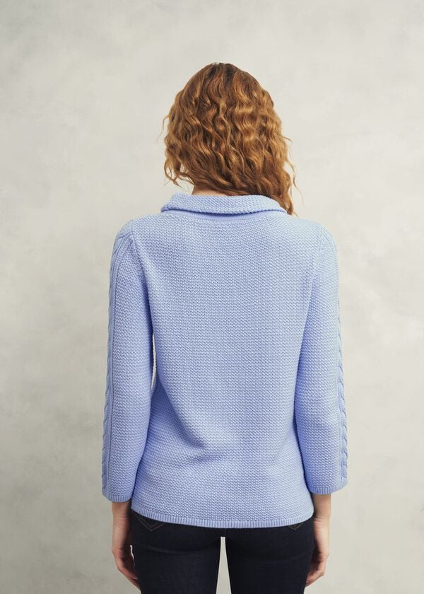 Hobbs Camilla Cotton Jumper Muscari Blue